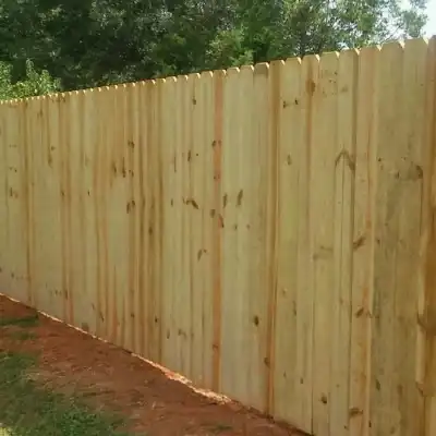 Wood fence installation
