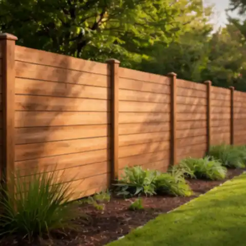 Wood fence installation